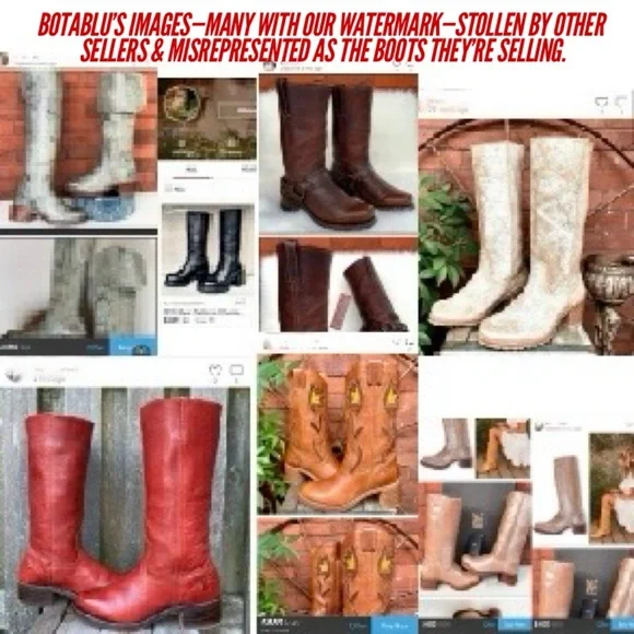 🛑 Buying Frye Vintage Boots? Read this! Cowboy Cowgirl Western Biker Moto Boots - Picture 8 of 16